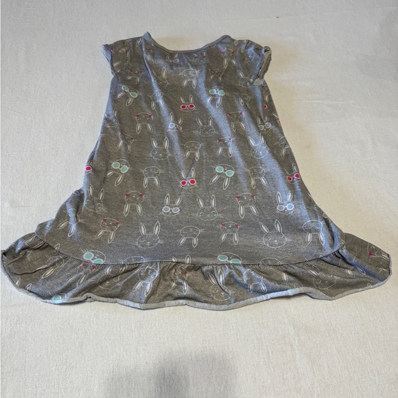 Cat & Jack Gray Night Dress with Bunny Print Size Large - Picture 4 of 4